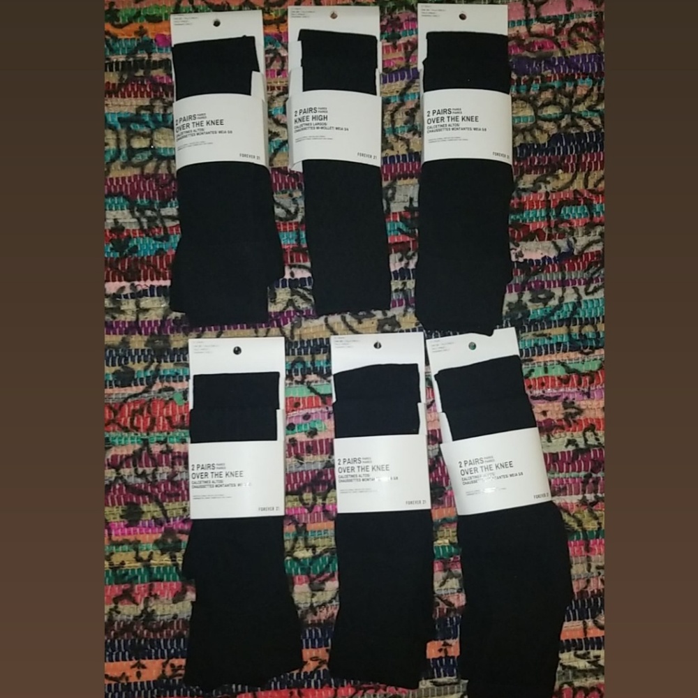 F21 6 pairs Knee high socks.